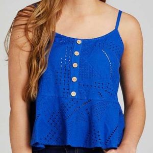 🆕 Altar’d state • blue cropped tank top